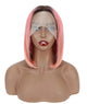 10” blunt cut Tpart pink salmon bob 100% Human hair