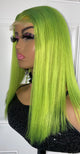 14” Human Straight Lime Green Ready to ship